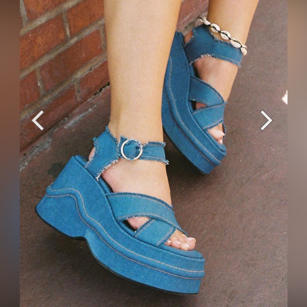 Platform heels Jean style
